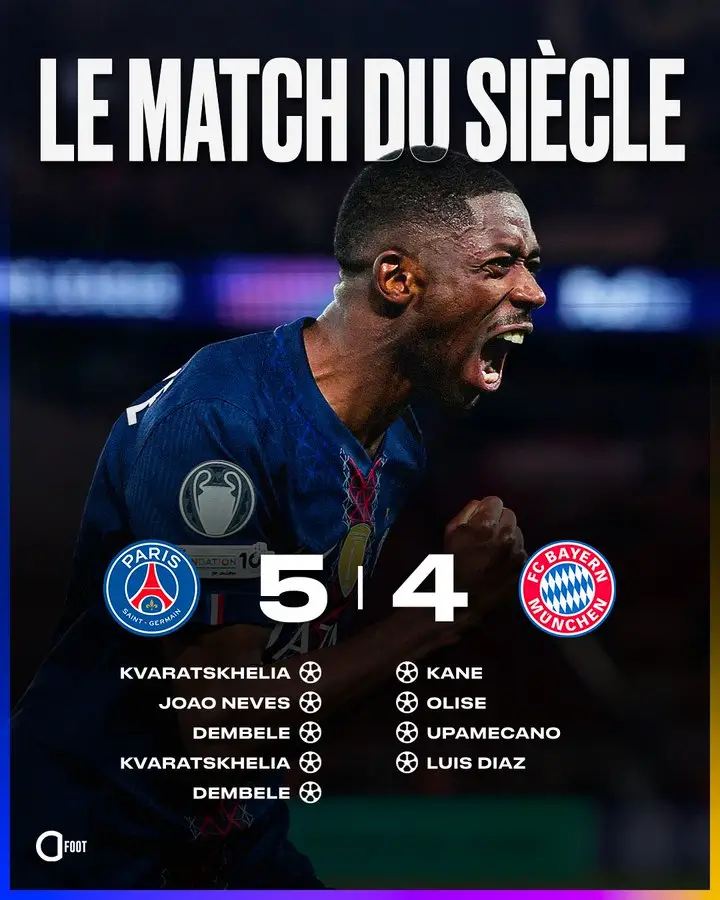 开云体育独家报道九球惊天大战！PSG 5-4 拜仁欧冠半决赛